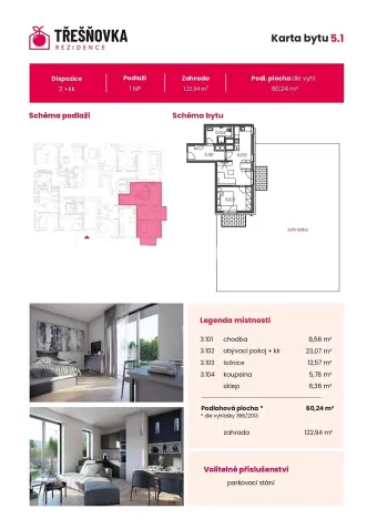 Prodej bytu 2+kk, Kolín, Pražská, 60 m2