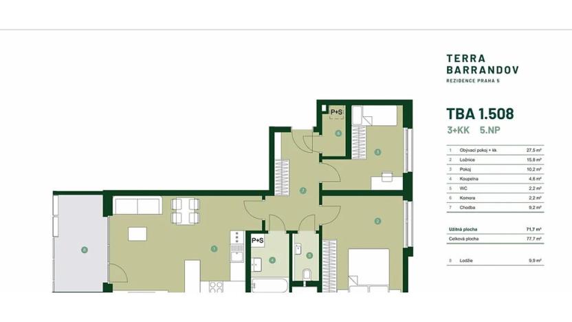 Prodej bytu 3+kk, Praha - Hlubočepy, Silurská, 78 m2