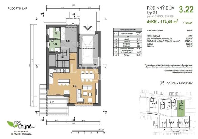 Prodej rodinného domu, Chýně, Cenomanská, 174 m2