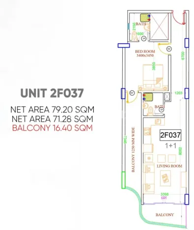 Prodej bytu 1+1, Taqah, Omán, 79 m2