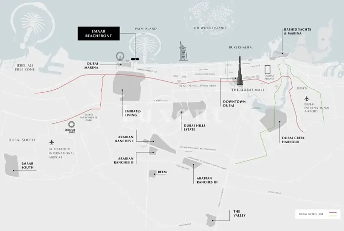 Prodej bytu 4+kk, Emaar Beachfront, Spojené arabské emiráty, 141 m2