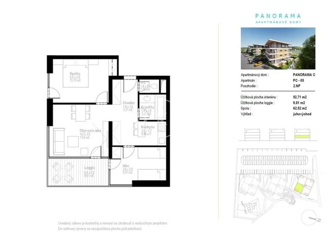 Prodej bytu 3+kk, Bobrovník, Slovensko, 63 m2