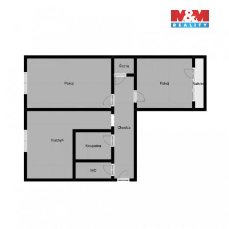 Prodej bytu 2+1, Ostrava - Výškovice, Lumírova, 61 m2