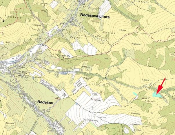 Prodej podílu louky, Nedašov, 1151 m2