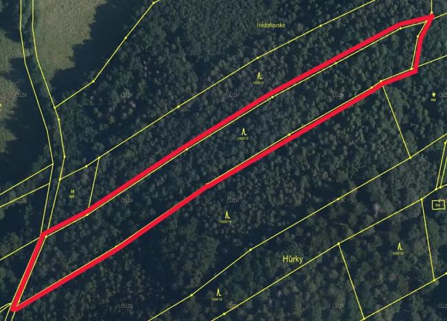 Prodej lesa, Baška, 7545 m2