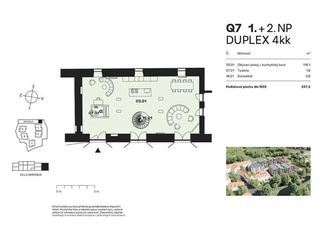 Prodej bytu 4+kk, Praha - Vokovice, Ke dvoru, 248 m2