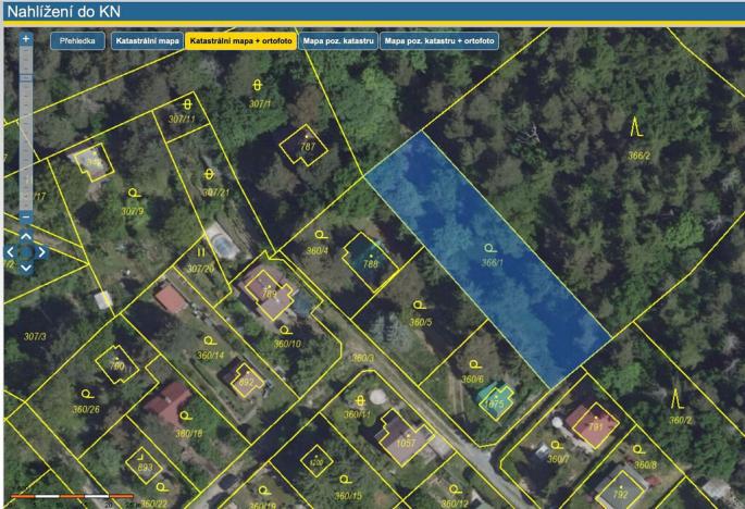 Prodej zahrady, Stříbrná Skalice, osada Spálený, 1015 m2