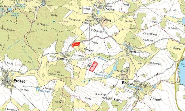 Prodej pole, Řečice, 30273 m2