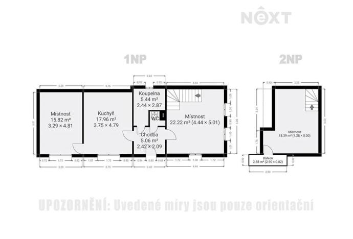 Prodej rodinného domu, Smidary, 88 m2