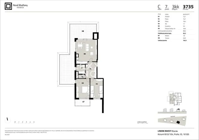 Prodej bytu 3+kk, Praha - Modřany, Zlochova, 93 m2
