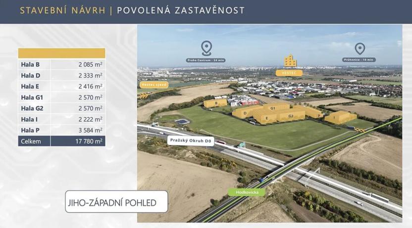 Prodej komerčního pozemku, Vestec, Hodkovická, 20035 m2