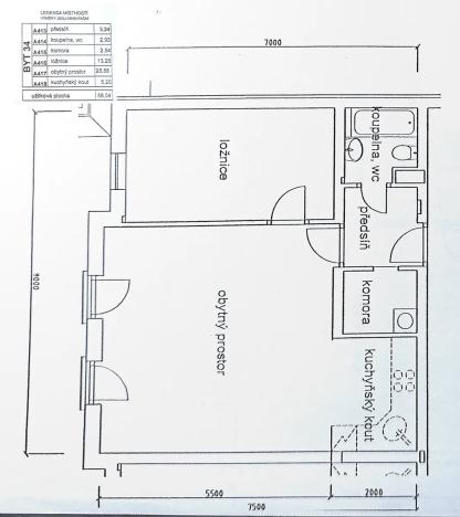Prodej bytu 2+kk, Praha, Spořická, 56 m2