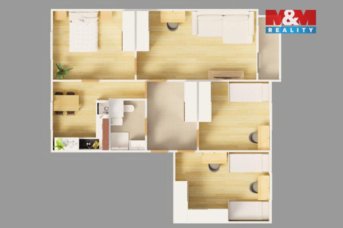 Prodej bytu 4+1, Nová Paka, K Hájku, 89 m2