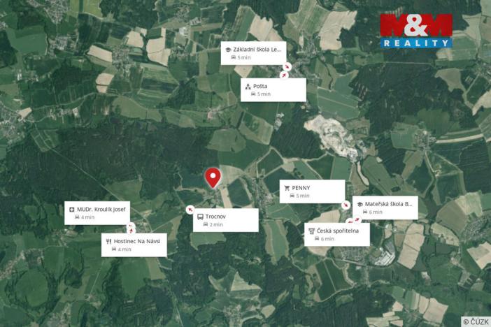 Prodej pozemku pro bydlení, Borovany - Trocnov, 834 m2