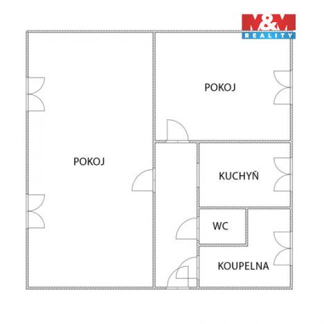 Prodej bytu 2+1, Chotiměř, 48 m2