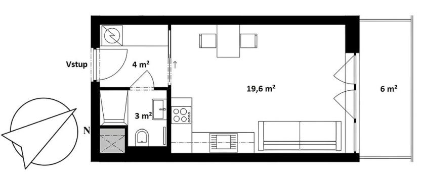 Prodej bytu 1+kk, Praha, Formanská, 33 m2