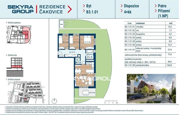 Prodej bytu 4+kk, Praha, 77 m2