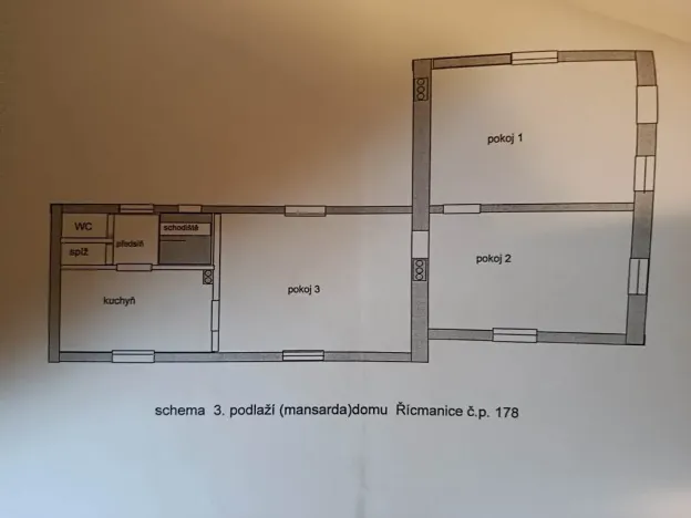 Pronájem bytu 3+1, Řícmanice, Na Skále, 87 m2