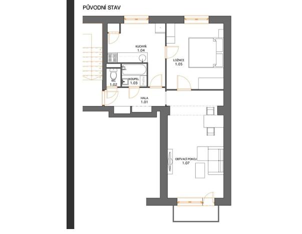 Pronájem bytu 2+1, Klášterec nad Ohří, Pod Stadionem, 52 m2