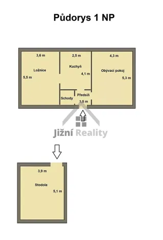 Prodej rodinného domu, Ledenice, Mysletínská, 112 m2
