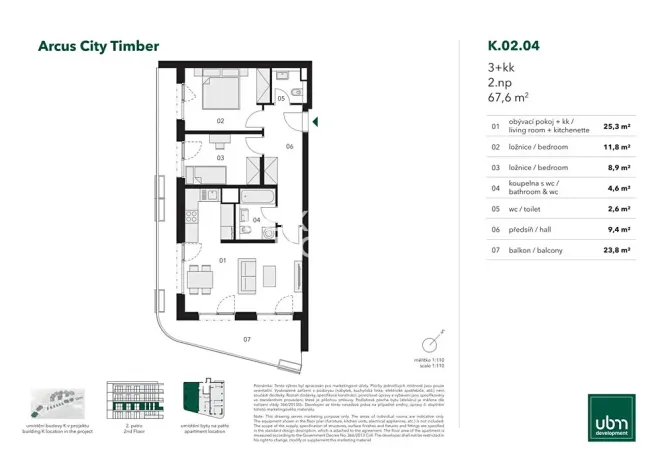 Prodej bytu 3+kk, Praha - Stodůlky, Nekonečného, 69 m2