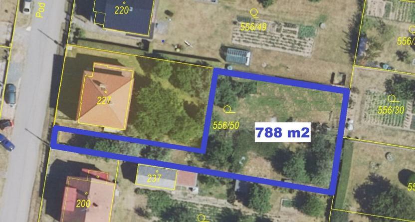 Prodej pozemku, Krušovice, Pod Česačkou, 788 m2