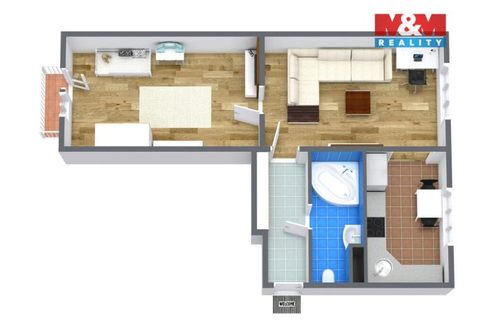 Prodej bytu 2+1, Habartov, Dělnická, 51 m2