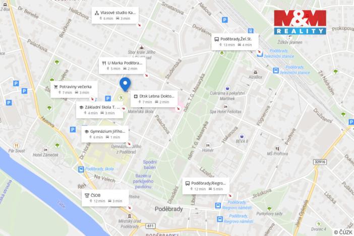 Pronájem bytu 3+1, Poděbrady, Palachova, 98 m2