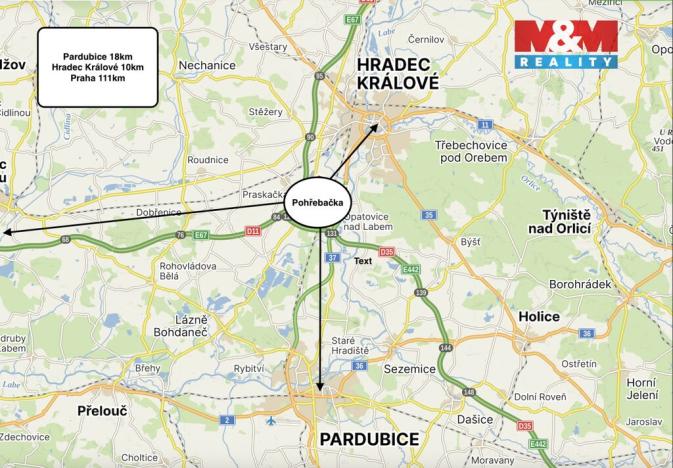 Prodej zahrady, Opatovice nad Labem - Pohřebačka, 250 m2