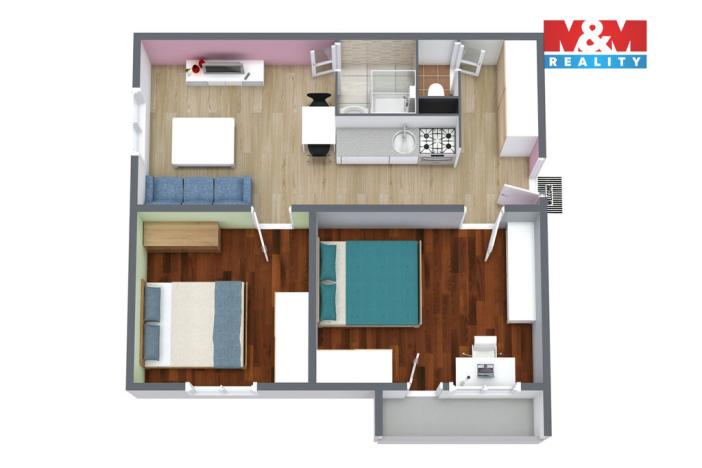 Prodej bytu 2+1, Nejdek, J. A. Gagarina, 55 m2
