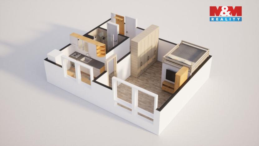 Prodej bytu 1+1, Nymburk, Mikoláše Alše, 37 m2