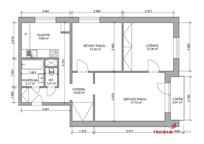 Prodej bytu 3+1, Hradec Králové - Nový Hradec Králové, Milady Horákové, 70 m2