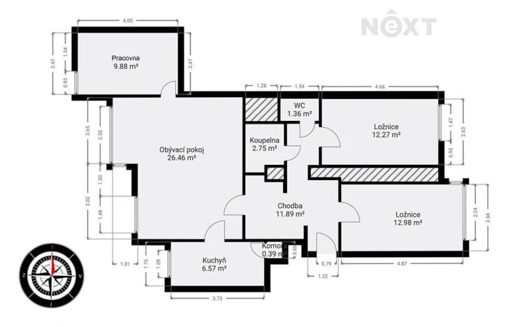 Prodej bytu 3+1, Králíky, Leoše Janáčka, 85 m2