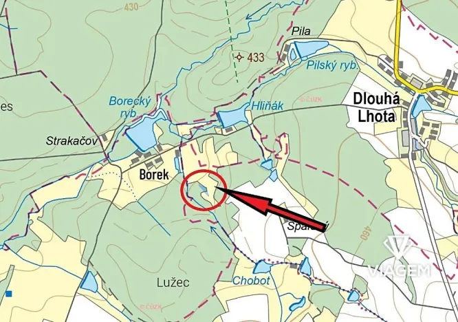 Prodej podílu lesa, Skopytce, 758 m2