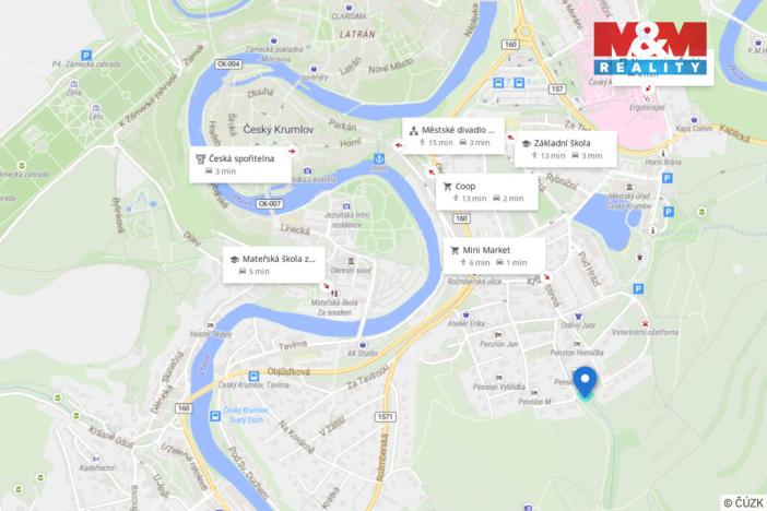 Prodej pozemku pro bydlení, Český Krumlov, U Sáňkařské dráhy, 823 m2