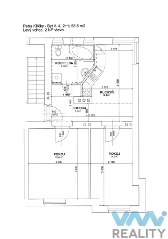 Pronájem bytu 2+1, Ostrava, Petra Křičky, 58 m2