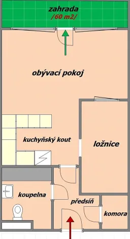 Prodej bytu 2+kk, Praha - Libeň, Nad Okrouhlíkem, 112 m2