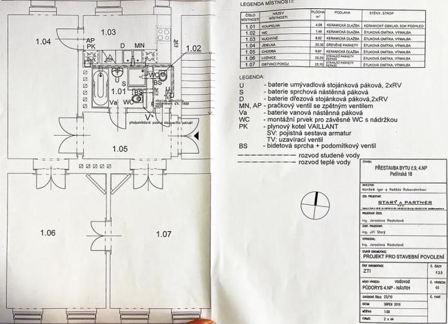 Prodej bytu 3+1, Praha - Malá Strana, Petřínská, 102 m2