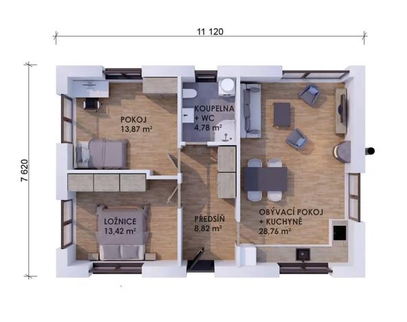 Prodej rodinného domu, Planá, 67 m2