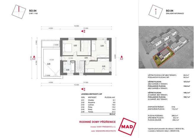 Prodej rodinného domu, Brno, Modřická, 160 m2