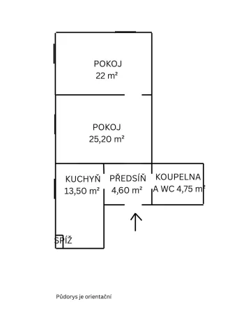 Prodej bytu 2+1, Holčovice, 70 m2