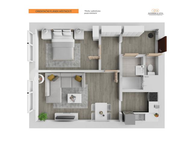 Prodej bytu 2+kk, Praha - Ruzyně, Ciolkovského, 42 m2