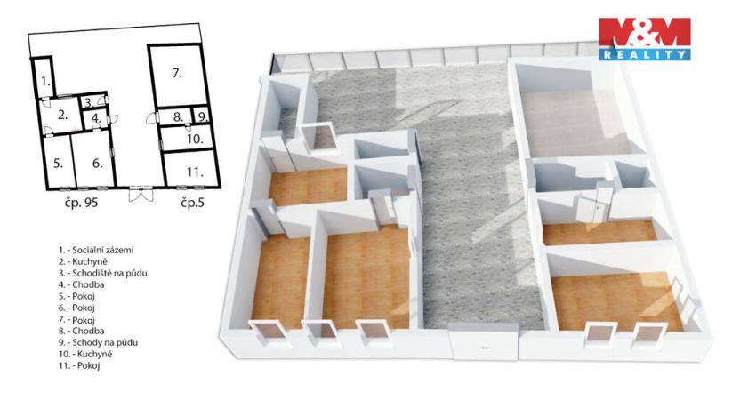 Prodej rodinného domu, Homole, Na Návsi, 135 m2