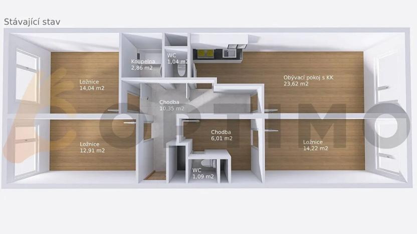 Prodej bytu 4+kk, Praha - Chodov, Jarníkova, 91 m2