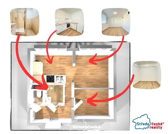 Pronájem bytu 2+kk, Benešov, Jana Švermy, 41 m2
