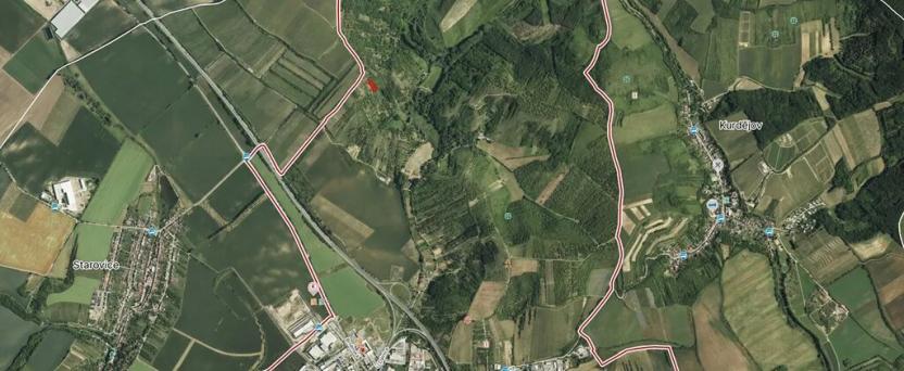 Pronájem zahrady, Hustopeče, 1387 m2