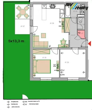 Pronájem bytu 3+kk, Lysá nad Labem, Vichrova, 63 m2