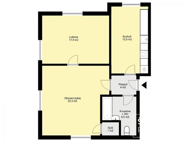 Pronájem bytu 2+1, Štipoklasy, 65 m2