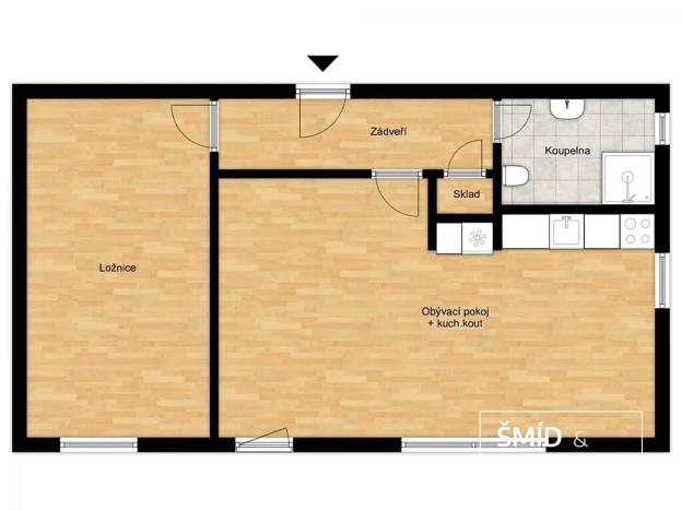 Prodej bytu 2+kk, Velim, Palackého, 52 m2