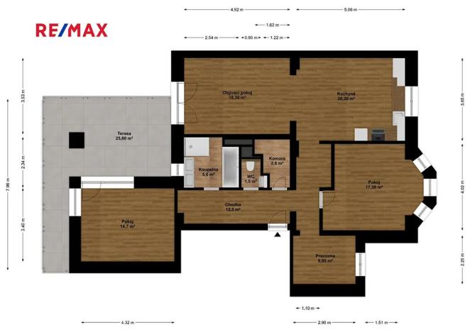 Pronájem bytu 4+kk, Plzeň, Slovanská, 126 m2